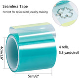 Seamless Paper Tape, for Metal Frame, Open Bezel Setting, UV Resin, Epoxy Resin Jewelry Craft Making, Light Sky Blue, 50mm, about 5m/roll