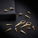 24Pcs 3 Style Brass Charms, Cone Charm, Light Gold, 10~16x4~5mm, Hole: 1.2~1.8mm, 8pcs/style