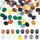 Natural & Synthetic Gemstone Cabochons, Oval, 10x8x4~5mm, 52pcs/box