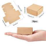Kraft Paper Gift Box, Folding Boxes, Square, BurlyWood, 18.6x16x0.04cm, finished product: 5.5x5.5x2.5cm