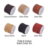 Faux Suede Cord Sets, Faux Suede Lace, Mixed Color, 5x1.5mm