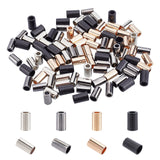 Alloy End Caps, Column, Mixed Color, 14.5mm, Hole: 7mm, Inner Diameter: 7.5mm