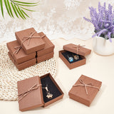Cardboard Jewelry Box, Rectangle, BurlyWood, 9x7x2.8mm