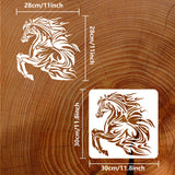 PET Hollow Out Drawing Painting Stencils, for DIY Scrapbook, Photo Album, Horse, 30x30cm