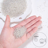 Ornaland 12/0 Transparent Silver Lined Round Glass Seed Beads, Grade A, Clear, 2x1.5mm, Hole: 0.5mm, about 16500pcs/bag