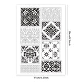 TPR Stamps, with Acrylic Board, for Imprinting Metal, Plastic, Wood, Leather, Diamond Pattern, 16x11cm