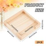 Wood Sticky Note Holder, Notepad Holder, BurlyWood, 8.9x9x1.5cm, Inner Diameter: 7.7x7.8cm