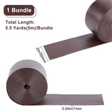 Flat Imitation Leather Cord, Garment Accessories, Coconut Brown, 50x1mm, about 5.47 Yards(5m)/Bundle