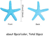 Resin Cabochons, Starfish, Mixed Color, 57x9.5mm, 8pcs/color, 16pcs/box