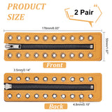 PU Leather Lace-in Boot Zipper Inserts, Tieless Shoe Laces, with Iron Findings, Camel, 17.6x5x0.35cm, Hole: 4.8mm