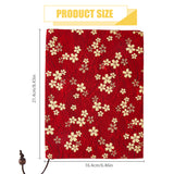 Sakura Pattern Cloth Book Covers, Notebook Wraps, Rectangle, FireBrick, 214x164x3mm