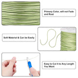 Round Aluminum Wire, Yellow Green, 20 Gauge, 0.8mm, about 770.99 Feet(235m)/roll