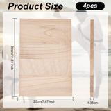 Rectangle Wood Breaking Boards, for Karate Show Training, PapayaWhip, 30x20x1.35cm