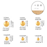 ABS Plastic Beads, Round, Golden Plated & Silver Plated, 13x10x2.2cm