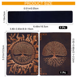 1Pc Rectangle Cloth Pen Bag, 1 Book A6 3D Embossed PU Leather Notebook, with Paper Inside, for School Office Supplies, Tree of Life, Notebook: 135x99~100x21~22mm, Pen Bag: 165x30x0.5mm