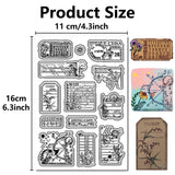 Custom PVC Plastic Clear Stamps, for DIY Scrapbooking, Photo Album Decorative, Cards Making, Stamp Sheets, Film Frame, Mixed Shapes, 160x110x3mm