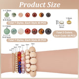 DIY Beads Jewelry Making Finding Kit, Including Natural Mixed Gemstone Round & Iron Rhinestone Spacer Beads, 520Pcs/box