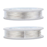 Round Copper Wire for Jewelry Making, Silver, 0.7mm, 21 Gauge, about 65.61 Feet(20m)/roll