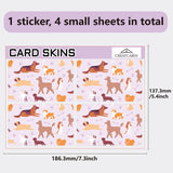 PVC Plastic Waterproof Card Stickers, Self-adhesion Card Skin for Bank Card Decor, Rectangle, Dog, 186.3x137.3mm