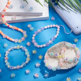 360Pcs 12 Colors Transparent Acrylic Beads, Frosted, Bead in Bead, Flower, Mixed Color, 12x12.5x6mm, Hole: 2.5mm, 30pcs/color