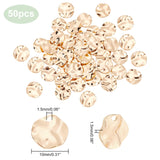50Pcs Brass Charms, Flat Round, Real 18K Gold Plated, 10x1.5mm, Hole: 1.5mm