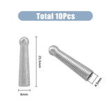 10Pcs Alloy Cord Ends, Bolo Tie End Caps, Cone, Platinum, 25.5x6mm, Inner Diameter: 4.5mm