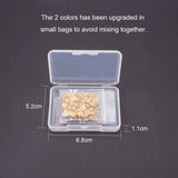 304 Stainless Steel Stud Earring Findings, Mixed Color, 40pcs/box