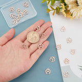 20Pcs 304 Stainless Steel Charms, Dog Paw Prints, Rose Gold, 12.9x11.8x1mm, Hole: 1.5mm