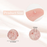 1 Strand Natural Strawberry Quartz Beads Strands, Round, Faceted, 3~3.5mm, Hole: 0.5mm, about 113pcs/strand, 15.35 inch(39cm)