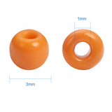 8/0 Round Glass Seed Beads, Dark Orange, 3mm, Hole: 1mm, about 2000pcs/box