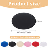 6Pcs 6 Colors EVA Cloth Round Fascinator Hat Base for Millinery Magic, Mixed Color, 110x3mm, 1pc/color