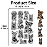 Custom PVC Plastic Clear Stamps, for DIY Scrapbooking, Photo Album Decorative, Cards Making, Cat Shape, 160x110mm, 2pcs/set