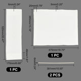 Cloth Chair Replacement, with 2 Wood Sticks, for Director Chair, Makeup Chair Seat and Back, White, Cloth: 475~520x170~385x5~6mm, Stick: 381x6mm