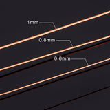 Round Copper Wire for Jewelry Making,0.6mm/0.8mm/1mm,3 rolls/set