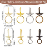 80Pcs 8 Style Iron Round Cabinet Handle Pull Knob, Mixed Color, 27~31x12x9mm, 10pcs/style