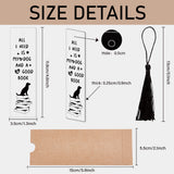 Acrylic Bookmarks, with Polyester Tassel Decorations, Rectangle Bookmarks, Quote All I Need Is My Dog And Good Book, Dog Pattern, 118x35x2.5mm, Hole: 5mm