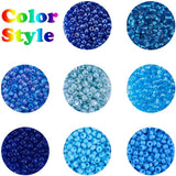 8/0 Round Glass Seed Beads, Mixed Style, Mixed Color, 3mm, Hole: 0.8mm, about 4200pcs/box