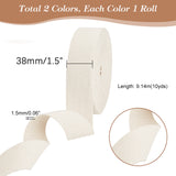2Pcs 2 Colors 10 Yards Flat Cotton Ribbon, for Garment Accessories, Mixed Color, 1.5inch£¨38mm£©, about 10 yards/pc, 1pc/color