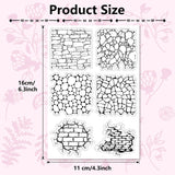 Custom PVC Plastic Clear Stamps, for DIY Scrapbooking, Photo Album Decorative, Cards Making, Stamp Sheets, Film Frame, Crackle Pattern, 160x110x3mm