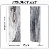 2Pcs Marble Pattern Acrylic Boards, for Knife Handle Making, Rectangle, Gray, 120.5x40x8.5mm