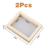 Wooden Paper Making, Papermaking Mould Frame, Screen Tools, for DIY Paper Craft, PapayaWhip, 128~130x100x23mm