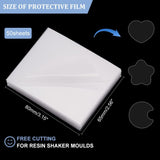 PVC Plastic Sealing Protective Films, Transparent Sealing Film Stickers Free Cutting for Resin Shaker Moulds, Rectangle, Clear, 80x65x0.2mm