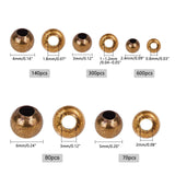 Brass Spacer Beads, Round, Antique Bronze, 2.4mm/3mm/4mm/5mm/6mm, Hole: 0.8~3mm, about 1190pcs/box
