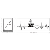 PVC Wall Stickers, for Coffee Bar Decoration, Heart Pattern, 290x750mm