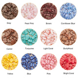 420Pcs 12 Colors 2-Hole Baking Paint Glass Seed Beads, Rectangle, Mixed Color, 4.5~5.5x2x2~2.5mm, Hole: 0.5~0.8mm, 35pcs/color