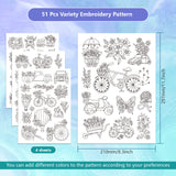 4 Sheets 11.6x8.2 Inch Stick and Stitch Embroidery Patterns, Non-woven Fabrics Water Soluble Embroidery Stabilizers, Vehicle, 297x210mmm