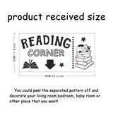 PVC Wall Stickers, for Wall Decoration, Word Reading Corner, Book Pattern, 300x590mm