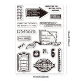 Custom Summer Theme PVC Plastic Clear Stamps, for DIY Scrapbooking, Photo Album Decorative, Cards Making, Word, 160x110mm