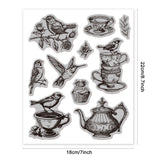 Rubber Clear Stamps, for Card Making Decoration DIY Scrapbooking, Bird, 22x18x0.8cm