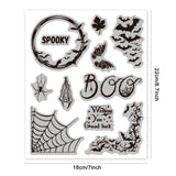 Rubber Clear Stamps, for Card Making Decoration DIY Scrapbooking, Bat, 22x18x0.8cm